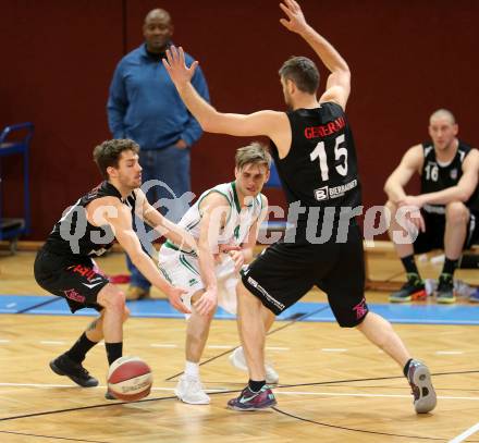 Basketball 2. Bundesliga. GD 12. Runde. KOS Celovec gegen Mattersburg Rocks.  Ziga Erculj,   (KOS Celovec), Jan Nicoli, (Mattersburg). Klagenfurt, am 8.1.2017.
Foto: Kuess
---
pressefotos, pressefotografie, kuess, qs, qspictures, sport, bild, bilder, bilddatenbank