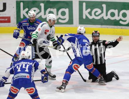 EBEL. Eishockey Bundesliga. VSV gegen	HDD Olimpija Ljubljana. Dustin Johner, Evan McGrath (VSV), Pem Nik (Laibach). Villach, am 20.1.2017.
Foto: Kuess

---
pressefotos, pressefotografie, kuess, qs, qspictures, sport, bild, bilder, bilddatenbank