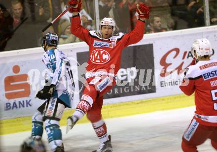 EBEL. Eishockey Bundesliga. KAC gegen 	EHC Liwest Black Wings Linz. Torjubel Jamie Lundmark (KAC). Klagenfurt, am 22.1.2017.
Foto: Kuess

---
pressefotos, pressefotografie, kuess, qs, qspictures, sport, bild, bilder, bilddatenbank