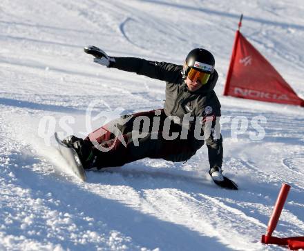 Snowboard. Training. Landeskader Kaernten.  Johann Stefaner. Simonhoehe, 13.1.2016.
Foto: Kuess
---
pressefotos, pressefotografie, kuess, qs, qspictures, sport, bild, bilder, bilddatenbank