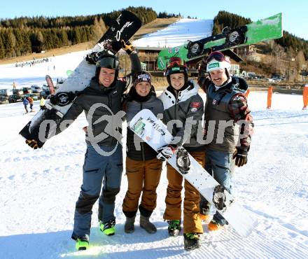 Snowboard. Sebastian Kislinger, Daniela Ulbing, Sabine Schoeffmann, Alexander Payer. SimonhÃ¶he, am 2.1.2017.
Foto: Kuess
---
pressefotos, pressefotografie, kuess, qs, qspictures, sport, bild, bilder, bilddatenbank