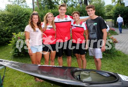 Wildwassersport. Kajak, Kanu.  Lisa Leitner, Nina Weratschnig,, Felix Oschmautz, Nadine Weratschnig, Mario Leitner. Klagenfurt, am 18.7.2016.
Foto: Kuess
---
pressefotos, pressefotografie, kuess, qs, qspictures, sport, bild, bilder, bilddatenbank