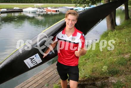 Wildwassersport. Kajak, Kanu.  Felix Oschmautz. Klagenfurt, am 18.7.2016.
Foto: Kuess
---
pressefotos, pressefotografie, kuess, qs, qspictures, sport, bild, bilder, bilddatenbank