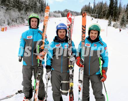 Behindertensport Schi Alpin.  Nico Pajantschitsch, Thomas Grochar, Markus Salcher. Innerkrems, 11.1.2017.
Foto: Kuess
---
pressefotos, pressefotografie, kuess, qs, qspictures, sport, bild, bilder, bilddatenbank