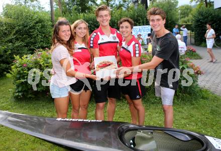 Wildwassersport. Kajak, Kanu.  Lisa Leitner, Nina Weratschnig,, Felix Oschmautz, Nadine Weratschnig, Mario Leitner. Klagenfurt, am 18.7.2016.
Foto: Kuess
---
pressefotos, pressefotografie, kuess, qs, qspictures, sport, bild, bilder, bilddatenbank