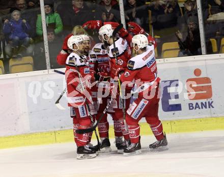 EBEL. Eishockey Bundesliga. KAC gegen 	HCB Suedtirol Alperia. Torjubel (KAC). Klagenfurt, am 29.1.2017.
Foto: Kuess

---
pressefotos, pressefotografie, kuess, qs, qspictures, sport, bild, bilder, bilddatenbank