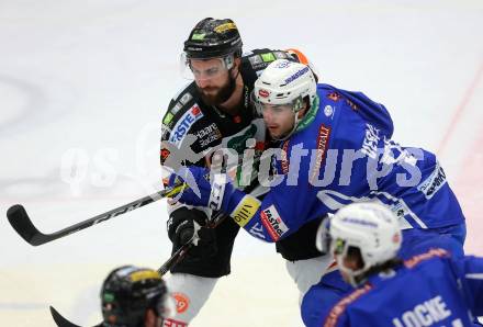 EBEL. Eishockey Bundesliga. VSV gegen	Moser Medical Graz99ers. Miha Verlic,  (VSV), Kyle Beach (Graz). Villach, am 5.2.2017.
Foto: Kuess

---
pressefotos, pressefotografie, kuess, qs, qspictures, sport, bild, bilder, bilddatenbank