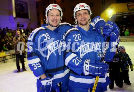 EBEL. Eishockey Bundesliga. Showtraining VSV.  Patrick Platzer, Nico Brunner. Villach, am 10.2.2017.
Foto: Kuess

---
pressefotos, pressefotografie, kuess, qs, qspictures, sport, bild, bilder, bilddatenbank