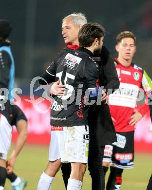 Fussball Bundesliga. RZ Pellets WAC gegen SV Guntamatic Ried.  Trainer Heimo Pfeifenberger, Nemanja Rnic (WAC). Wolfsberg, am 11.2.2017.
Foto: Kuess

---
pressefotos, pressefotografie, kuess, qs, qspictures, sport, bild, bilder, bilddatenbank