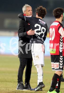 Fussball Bundesliga. RZ Pellets WAC gegen SV Guntamatic Ried. Trainer Heimo Pfeifenberger, Thomas Zuendel (WAC). Wolfsberg, am 11.2.2017.
Foto: Kuess

---
pressefotos, pressefotografie, kuess, qs, qspictures, sport, bild, bilder, bilddatenbank