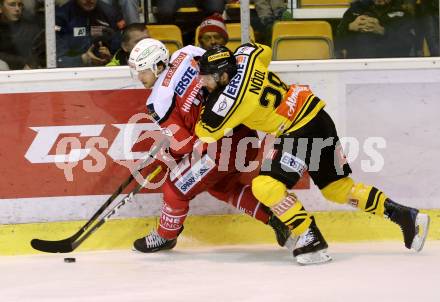 EBEL. Eishockey Bundesliga. KAC gegen 	UPC Vienna Capitals. Thomas Hundertpfund,  (KAC),  Andreas Noedl (Vienna Capitals). Klagenfurt, am 19.2.2017.
Foto: Kuess

---
pressefotos, pressefotografie, kuess, qs, qspictures, sport, bild, bilder, bilddatenbank