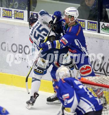 EBEL. Eishockey Bundesliga. VSV gegen	Fehervar AV 19. Eric Hunter,  (VSV), Andrew Sarauer (Alba Volan). Villach, am 21.2.2017.
Foto: Kuess

---
pressefotos, pressefotografie, kuess, qs, qspictures, sport, bild, bilder, bilddatenbank