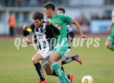 Fussball Bundesliga. RZ Pellets WAC gegen SK Rapid Wien. Nemanja Rnic,  (WAC), Apolinaro De Lira Joelinton Cassio (Rapid). Wolfsberg, am 11.2.2017.
Foto: Kuess

---
pressefotos, pressefotografie, kuess, qs, qspictures, sport, bild, bilder, bilddatenbank