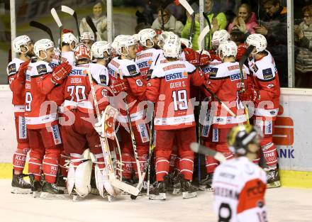 EBEL. Eishockey Bundesliga. KAC gegen 	HC Orli Znojmo. Jubel  (KAC). Klagenfurt, am 26.2.2017.
Foto: Kuess

---
pressefotos, pressefotografie, kuess, qs, qspictures, sport, bild, bilder, bilddatenbank