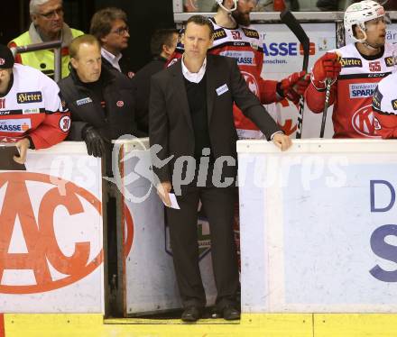 EBEL. Eishockey Bundesliga. KAC gegen 	HC Orli Znojmo. Trainer Mike Pellegrims (KAC). Klagenfurt, am 3.3.2017.
Foto: Kuess

---
pressefotos, pressefotografie, kuess, qs, qspictures, sport, bild, bilder, bilddatenbank