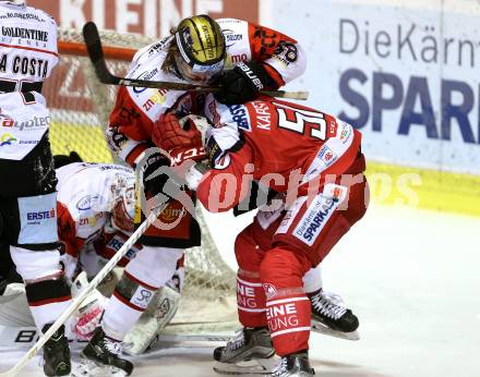 EBEL. Eishockey Bundesliga. KAC gegen 	HC Orli Znojmo. Rauferei Kevin Kapstad, (KAC),  Libor Sulak (Znojmo). Klagenfurt, am 3.3.2017.
Foto: Kuess

---
pressefotos, pressefotografie, kuess, qs, qspictures, sport, bild, bilder, bilddatenbank