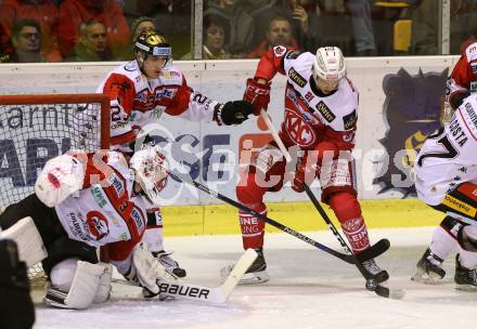 EBEL. Eishockey Bundesliga. KAC gegen 	HC Orli Znojmo. Marco Richter, (KAC),  Marek Schwarz, Antonin Boruta (Znojmo). Klagenfurt, am 3.3.2017.
Foto: Kuess

---
pressefotos, pressefotografie, kuess, qs, qspictures, sport, bild, bilder, bilddatenbank