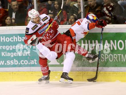 EBEL. Eishockey Bundesliga. KAC gegen 	EC Red Bull Salzburg. Manuel Geier,  (KAC), Alexander Cijan  (Salzburg). Klagenfurt, am 17.3.2017.
Foto: Kuess

---
pressefotos, pressefotografie, kuess, qs, qspictures, sport, bild, bilder, bilddatenbank