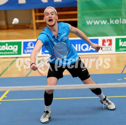 Badminton 2. Bundesliga. ASKOE Kelag Kaernten gegen BC Feldkirch.  Martin Cerkovnik (Kaernten). Klagenfurt, am 25.3.2017.
Foto: Kuess
---
pressefotos, pressefotografie, kuess, qs, qspictures, sport, bild, bilder, bilddatenbank