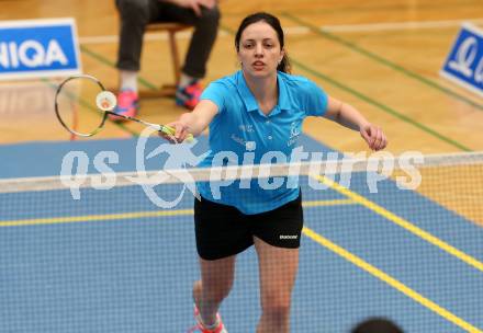 Badminton 2. Bundesliga. ASKOE Kelag Kaernten gegen BC Feldkirch.  Atanaska Yurieva Spasova (Kaernten). Klagenfurt, am 25.3.2017.
Foto: Kuess
---
pressefotos, pressefotografie, kuess, qs, qspictures, sport, bild, bilder, bilddatenbank