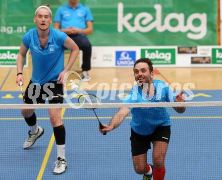 Badminton 2. Bundesliga. ASKOE Kelag Kaernten gegen BC Feldkirch.  Martin Cerkovnik, Blagovest Kisyov (Kaernten). Klagenfurt, am 25.3.2017.
Foto: Kuess
---
pressefotos, pressefotografie, kuess, qs, qspictures, sport, bild, bilder, bilddatenbank