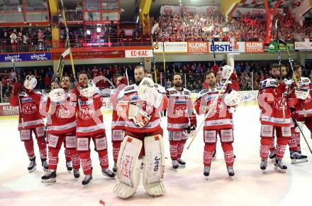 EBEL. Eishockey Bundesliga. KAC gegen 	EC Red Bull Salzburg. Jubel David Madlehner,  (KAC). Klagenfurt, am 26.3.2017.
Foto: Kuess

---
pressefotos, pressefotografie, kuess, qs, qspictures, sport, bild, bilder, bilddatenbank