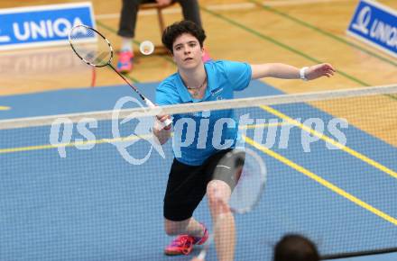 Badminton 2. Bundesliga. ASKOE Kelag Kaernten gegen BC Feldkirch. Jenny Ertl (Kaernten). Klagenfurt, am 25.3.2017.
Foto: Kuess
---
pressefotos, pressefotografie, kuess, qs, qspictures, sport, bild, bilder, bilddatenbank