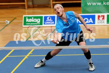 Badminton 2. Bundesliga. ASKOE Kelag Kaernten gegen BC Feldkirch.  Martin Cerkovnik (Kaernten). Klagenfurt, am 25.3.2017.
Foto: Kuess
---
pressefotos, pressefotografie, kuess, qs, qspictures, sport, bild, bilder, bilddatenbank