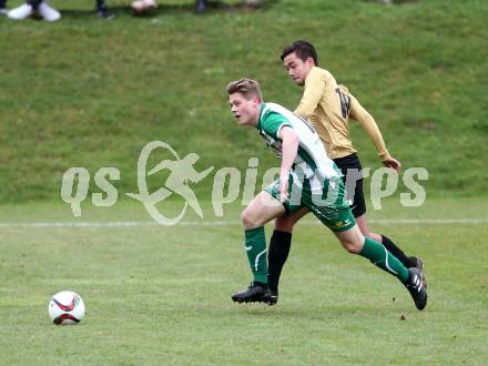 Fussball. Kaerntner Liga. Koettmannsdorf gegen Lienz. Dominik Kruschitz (Koettmannsdorf), Mario Kleinlercher (Lienz). Koettmannsdorf, 26.3.2017.
Foto: Kuess
---
pressefotos, pressefotografie, kuess, qs, qspictures, sport, bild, bilder, bilddatenbank