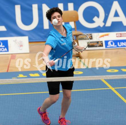 Badminton 2. Bundesliga. ASKOE Kelag Kaernten gegen BC Feldkirch.  Jenny Ertl,  (Kaernten). Klagenfurt, am 25.3.2017.
Foto: Kuess
---
pressefotos, pressefotografie, kuess, qs, qspictures, sport, bild, bilder, bilddatenbank