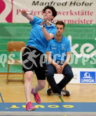 Badminton 2. Bundesliga. ASKOE Kelag Kaernten gegen BC Feldkirch.  Jenny Ertl (Kaernten). Klagenfurt, am 25.3.2017.
Foto: Kuess
---
pressefotos, pressefotografie, kuess, qs, qspictures, sport, bild, bilder, bilddatenbank