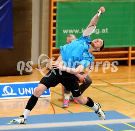 Badminton 2. Bundesliga. ASKOE Kelag Kaernten gegen BC Feldkirch.  Martin Cerkovnik (Kaernten). Klagenfurt, am 25.3.2017.
Foto: Kuess
---
pressefotos, pressefotografie, kuess, qs, qspictures, sport, bild, bilder, bilddatenbank