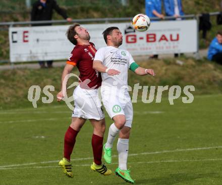 Fussball. Unterliga West. Ludmannsdorf gegen Rosegg. Stefan Kalt (Ludmannsdorf), Marc Robert Sand  (Rosegg). Ludmannsdorf, 2. 4. 2017.
Fotos: Kuess
---
pressefotos, pressefotografie, kuess, qs, qspictures, sport, bild, bilder, bilddatenbank