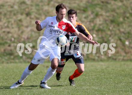 Fussball Kaerntner Liga. Maria Saal  gegen WAC Amateure. Bernhard Walzl (Maria Saal), Alexander Ranacher (WAC). Klagenfurt, am 1.4.2017.
Foto: Kuess
---
pressefotos, pressefotografie, kuess, qs, qspictures, sport, bild, bilder, bilddatenbank