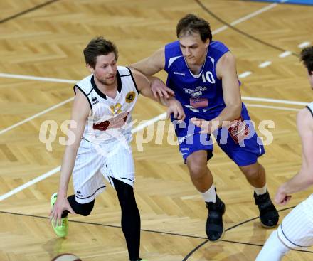 Basketball 2. Bundesliga. GD 22. Runde. Woerthersee Piraten gegen Timberwolves. Alexander Della Schiava (Piraten), Melih SENYURT (Timberwolves). Klagenfurt, am 1.4.2017.
Foto: Kuess
---
pressefotos, pressefotografie, kuess, qs, qspictures, sport, bild, bilder, bilddatenbank