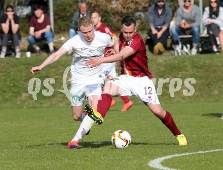 Fussball. Unterliga West. Ludmannsdorf gegen Rosegg. Gerfried Einspieler (Ludmannsdorf), Christoph Strasser (Rosegg). Ludmannsdorf, 2. 4. 2017.
Fotos: Kuess
---
pressefotos, pressefotografie, kuess, qs, qspictures, sport, bild, bilder, bilddatenbank