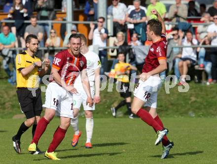 Fussball. Unterliga West. Ludmannsdorf gegen Rosegg. Torjubel Patrick Quantschnig (Ludmannsdorf). Ludmannsdorf, 2. 4. 2017.
Fotos: Kuess
---
pressefotos, pressefotografie, kuess, qs, qspictures, sport, bild, bilder, bilddatenbank