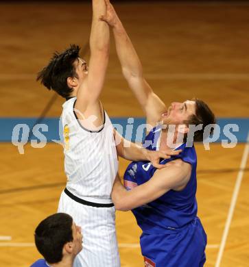 Basketball 2. Bundesliga. GD 22. Runde. Woerthersee Piraten gegen Timberwolves.  Gspandl Christof (Piraten), Nemanja NIKOLIC (Timberwolves). Klagenfurt, am 1.4.2017.
Foto: Kuess
---
pressefotos, pressefotografie, kuess, qs, qspictures, sport, bild, bilder, bilddatenbank