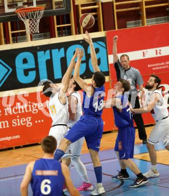 Basketball 2. Bundesliga. GD 22. Runde. Woerthersee Piraten gegen Timberwolves. Andreas Nuck, Gspandl Christof  (Piraten), David RADOS, Jonas JOHN (Timberwolves). Klagenfurt, am 1.4.2017.
Foto: Kuess
---
pressefotos, pressefotografie, kuess, qs, qspictures, sport, bild, bilder, bilddatenbank