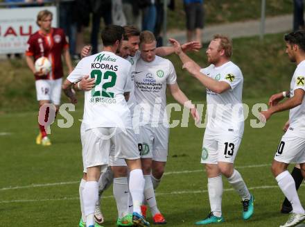 Fussball. Unterliga West. Ludmannsdorf gegen Rosegg. Torjubel Marc Robert Sand (Rosegg). Ludmannsdorf, 2. 4. 2017.
Fotos: Kuess
---
pressefotos, pressefotografie, kuess, qs, qspictures, sport, bild, bilder, bilddatenbank