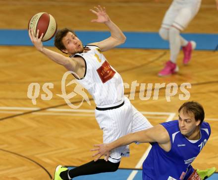 Basketball 2. Bundesliga. GD 22. Runde. Woerthersee Piraten gegen Timberwolves. Alexander Della Schiava (Piraten), Melih SENYURT (Timberwolves). Klagenfurt, am 1.4.2017.
Foto: Kuess
---
pressefotos, pressefotografie, kuess, qs, qspictures, sport, bild, bilder, bilddatenbank