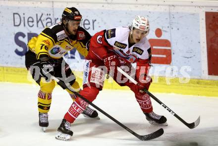 EBEL. Eishockey Bundesliga. KAC gegen 	UPC Vienna Capitals. Marco Richter  (KAC),   Benjamin Nissner  (Vienna Capitals). Klagenfurt, am 2.4.2017.
Foto: Kuess

---
pressefotos, pressefotografie, kuess, qs, qspictures, sport, bild, bilder, bilddatenbank