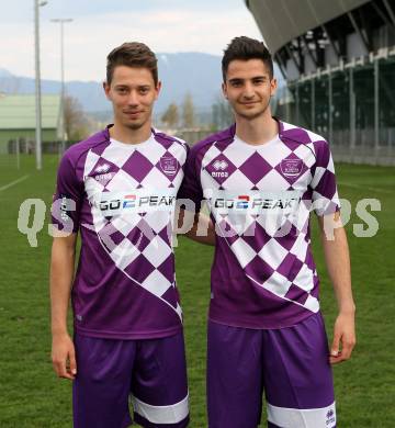 Fussball. Regionalliga.  SK Austria Klagenfurt. Mannschaftsfototermin. Josip Filipovic, Luka Bjelica . Klagenfurt, 5.4.2017.
Foto: Kuess
---
pressefotos, pressefotografie, kuess, qs, qspictures, sport, bild, bilder, bilddatenbank