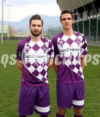 Fussball. Regionalliga.  SK Austria Klagenfurt. Mannschaftsfototermin. Julian Salentinig, Ambrozije Soldo. Klagenfurt, 5.4.2017.
Foto: Kuess
---
pressefotos, pressefotografie, kuess, qs, qspictures, sport, bild, bilder, bilddatenbank