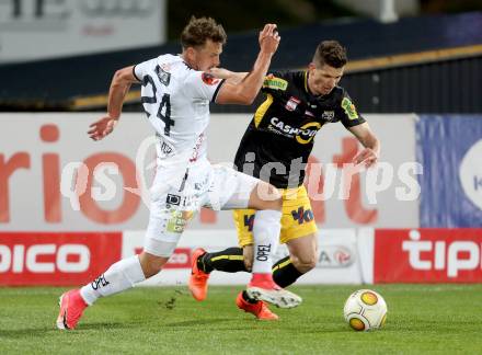 Fussball Bundesliga. RZ Pellets WAC gegen Cashpoint SCR Altach. Christopher Wernitznig,  (WAC), Andreas Lienhart (Altach). Wolfsberg, am 8.3.2017.
Foto: Kuess

---
pressefotos, pressefotografie, kuess, qs, qspictures, sport, bild, bilder, bilddatenbank