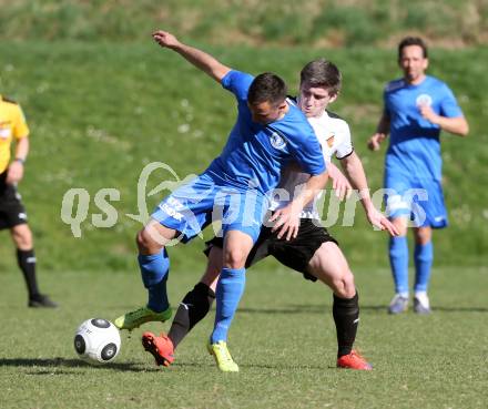 Fussball. Kaerntner Liga. Eberstein gegen ASV. Ilias Chaschmagamadov (Eberstein), Vahid Muharemovic (ASV). Eberstein, 8.4.2017.
Foto: Kuess
---
pressefotos, pressefotografie, kuess, qs, qspictures, sport, bild, bilder, bilddatenbank