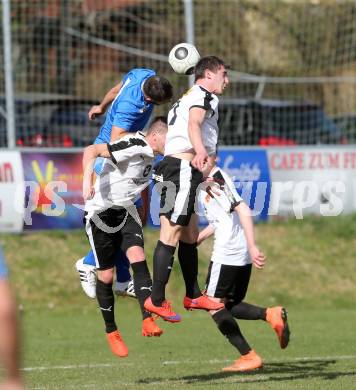 Fussball. Kaerntner Liga. Eberstein gegen ASV. Ilias Chaschmagamadov (Eberstein), Oliver Pusztai (ASV). Eberstein, 8.4.2017.
Foto: Kuess
---
pressefotos, pressefotografie, kuess, qs, qspictures, sport, bild, bilder, bilddatenbank