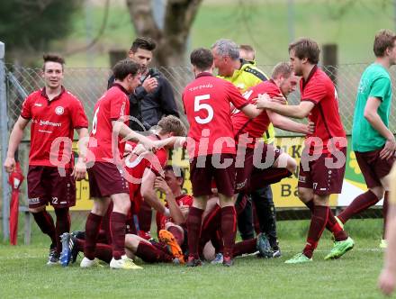 Fussball Kaerntner Liga. Lind gegen Koettmannsdorf. Torjubel Lind. Lind, am 15.4.2017.
Foto: Kuess
---
pressefotos, pressefotografie, kuess, qs, qspictures, sport, bild, bilder, bilddatenbank