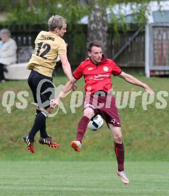 Fussball Kaerntner Liga. Lind gegen Koettmannsdorf. Joachim Lanzinger, (Lind), Martin Trattnig  (Koettmannsdorf). Lind, am 15.4.2017.
Foto: Kuess
---
pressefotos, pressefotografie, kuess, qs, qspictures, sport, bild, bilder, bilddatenbank