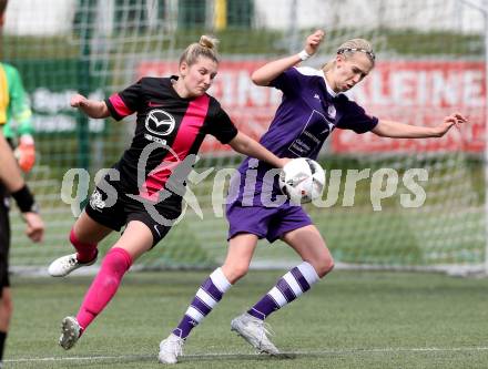 Fussball. Frauen. 2. Liga Ost Sued. Carinthians Spittal gegen FC Feldkirchen/SV Magdalensberg. Katharina Ganzer,  (Spittal), Stefanie Huber (Feldkirchen/SV Magdalensberg). Spittal, am 16.4.2017.
Foto: Kuess
---
pressefotos, pressefotografie, kuess, qs, qspictures, sport, bild, bilder, bilddatenbank